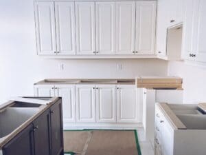 professionally painted kitchen cabinets by Miles Pro Painting Atkinson NH