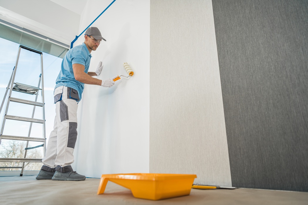 Freshly painted interior walls by Miles Pro Painting for a home in Atkinson NH